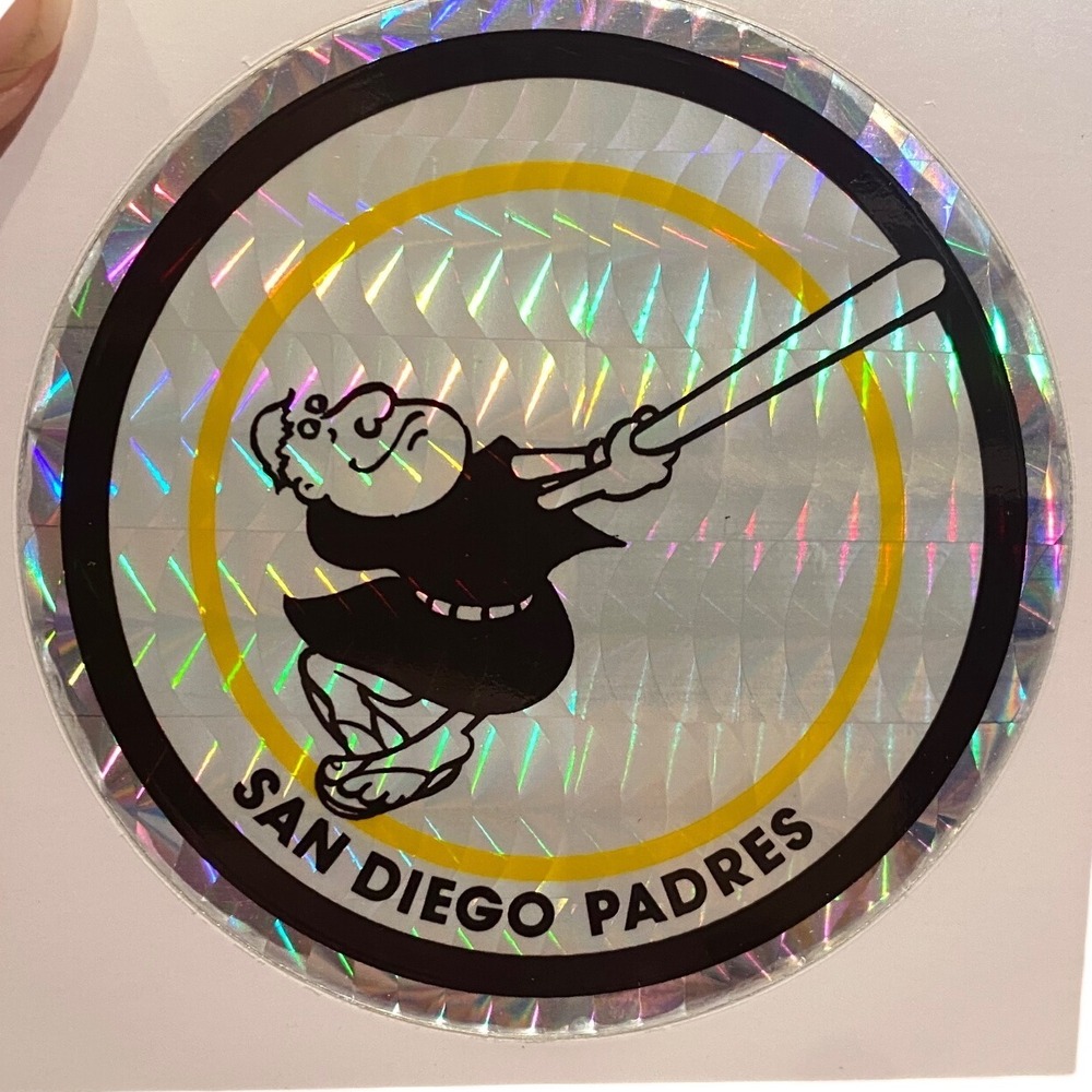 Vintage‎ 1990s San Diego Padres Baseball Holographic Sticker Vintage Collectible